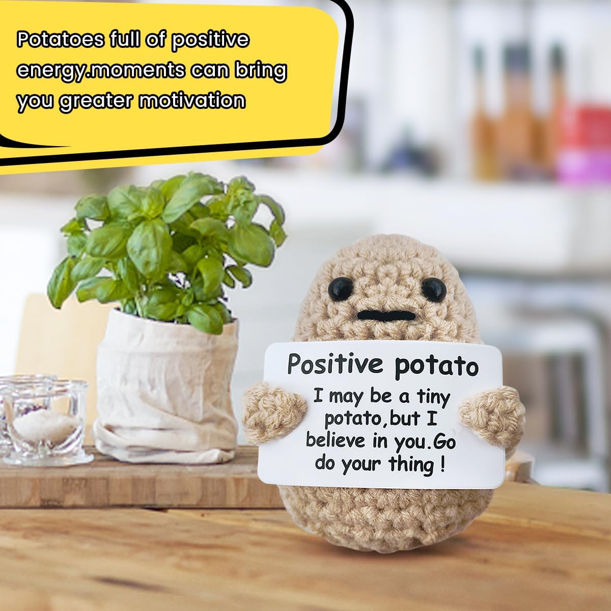 Mini Funny Positive Potato, Wool Funny Knitted Positive Potato, Positive Gifts, Funny Gifts, Positive Potato, Gifts for Daugther, Desk Accessories Mini Funny Positive Potato, Wool Funny Knitted Positive Potato, Positive Gifts, Funny Gifts, Positive Potato, Gifts for Daugther, Desk Accessories